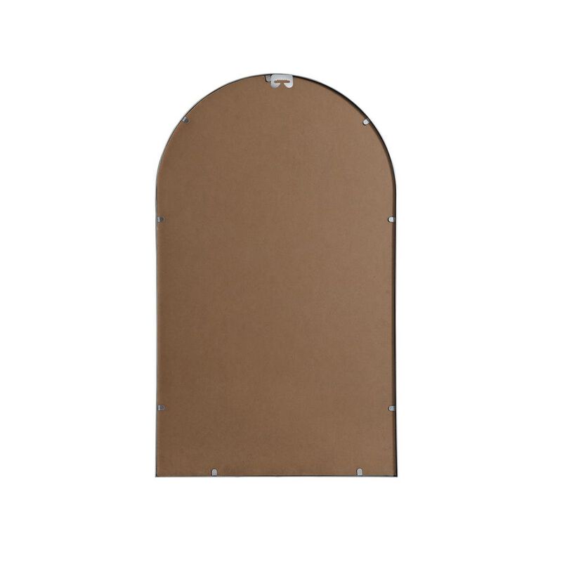 Elegant Decor Metal Frame Arch Mirror 24x40 Inch in Silver
