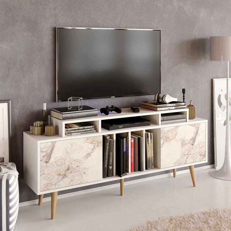 Decorotika Char Tv Stand - White & Ephesus