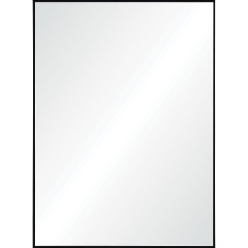 40" Matte Black Finished Framed Rectangular Wall Mirror