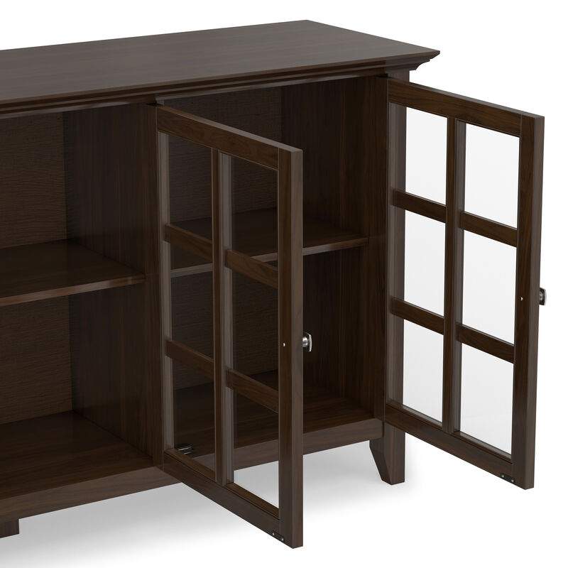 Acadian SOLID WOOD 62 inch Wide Transitional Wide Storage Cabinet in Brunette Brown image number 8