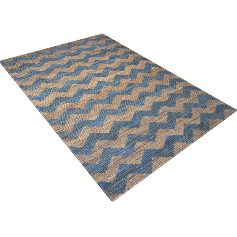 HAND KNOTTED SUMAK JUTE ECO-FRIENDLY Contemporary AREA RUGS  - Rectangle Shape, Contemporary, High Pile, Natural Fiber, Outdoor Indoor Handmade Area Rugs (J00077) image number 2