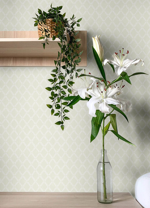 Trevor Khaki Leaf Trellis Wallpaper (Set of 2)