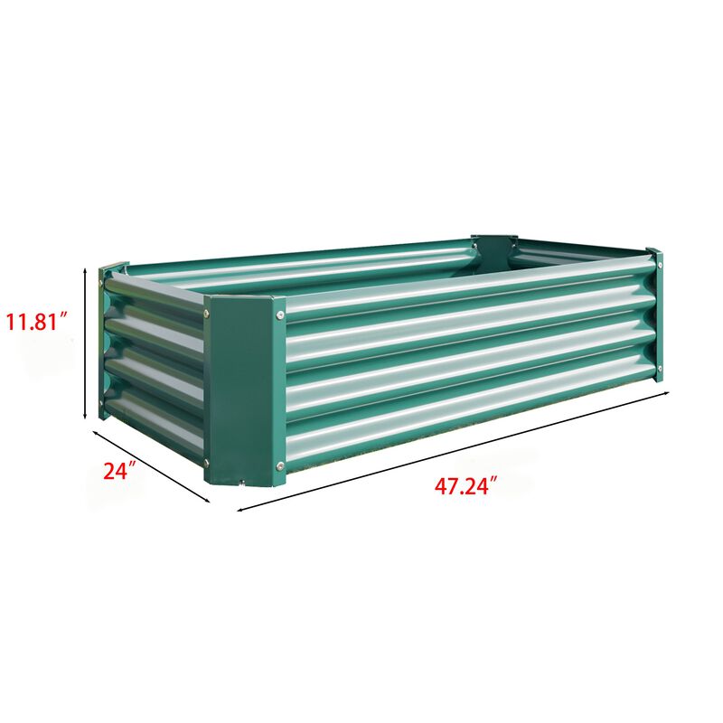 Clihome Metal Raised Garden Bed Rectangle Raised Planter for Flowers Plants image number 7