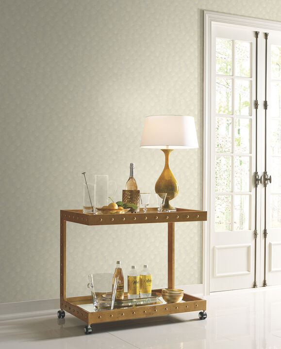 Luminous Ginkgo White & Cream Wallpaper