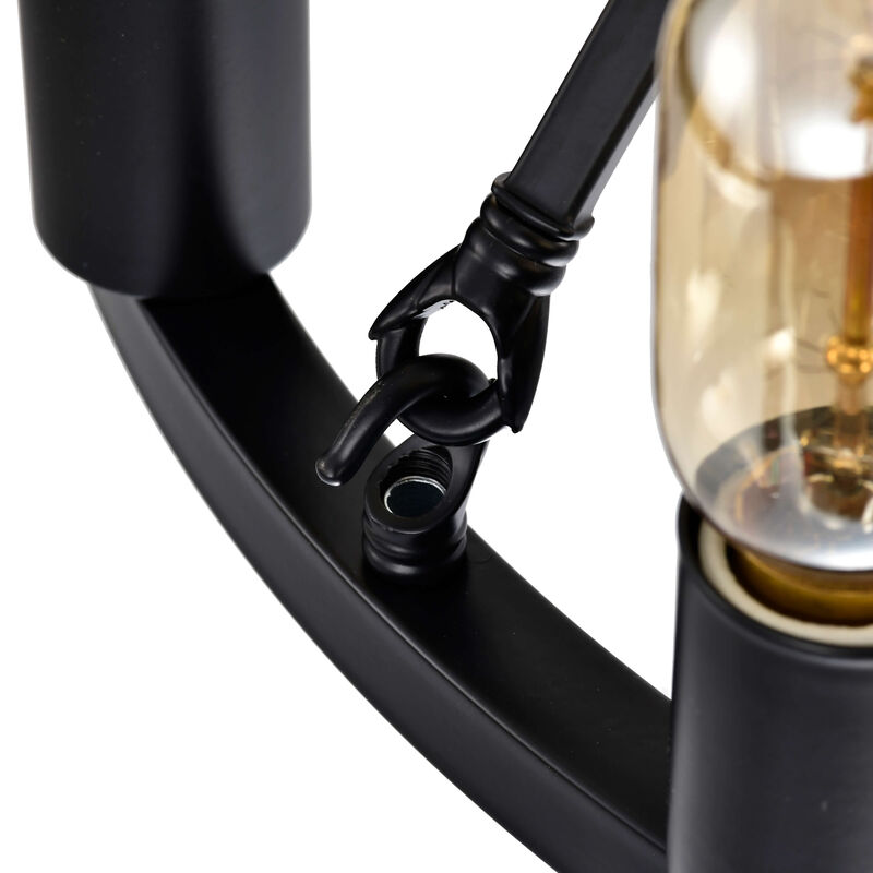 Ester Black 12-light Metal Round Chandelier image number 7