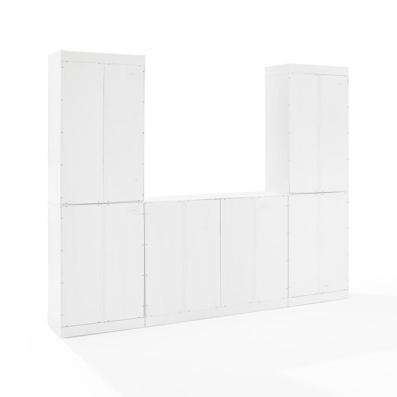 Crosley Furniture Stanton 3Pc Sideboard And Pantry Set White - Sideboard & 2 Pantries