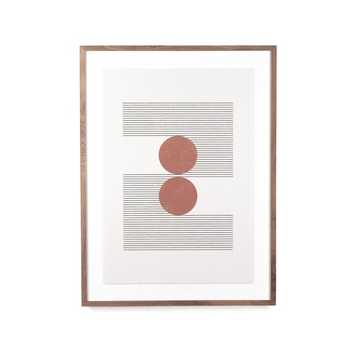Woodblock The Hug Beige by Roseanne Kenny