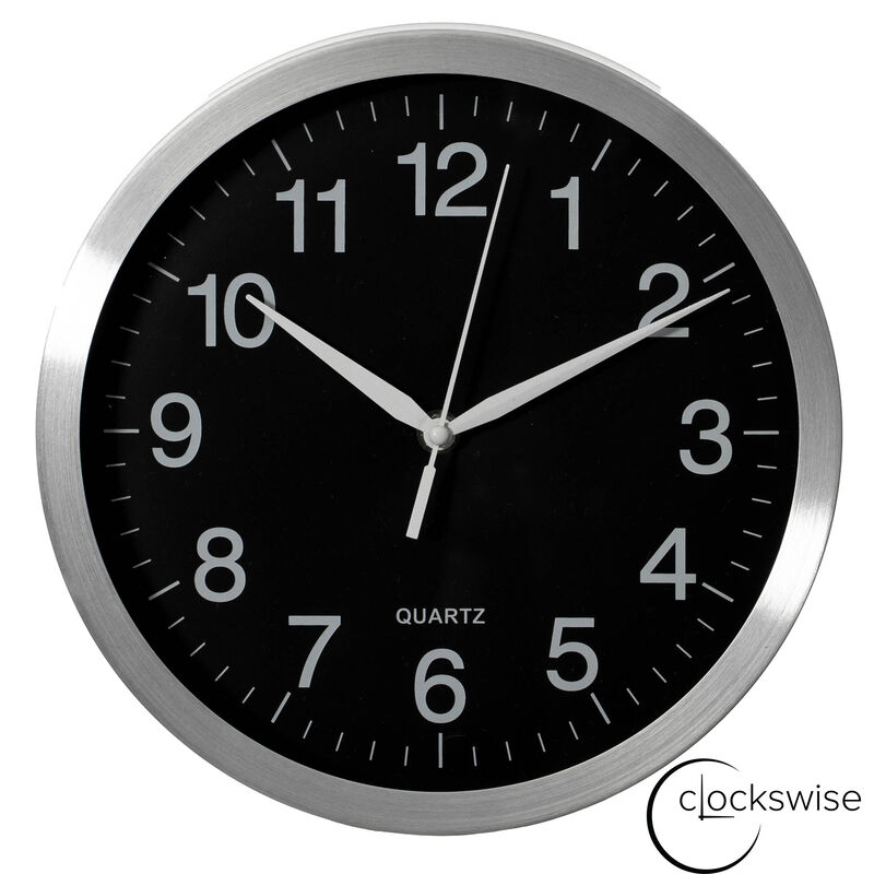 Clockswise 14-in Round Quartz Wall Clock Non-Ticking