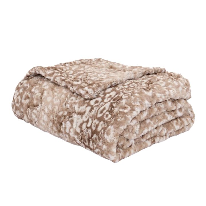 San Diego Plush Cheetah Large Faux Fur Throw Blanket