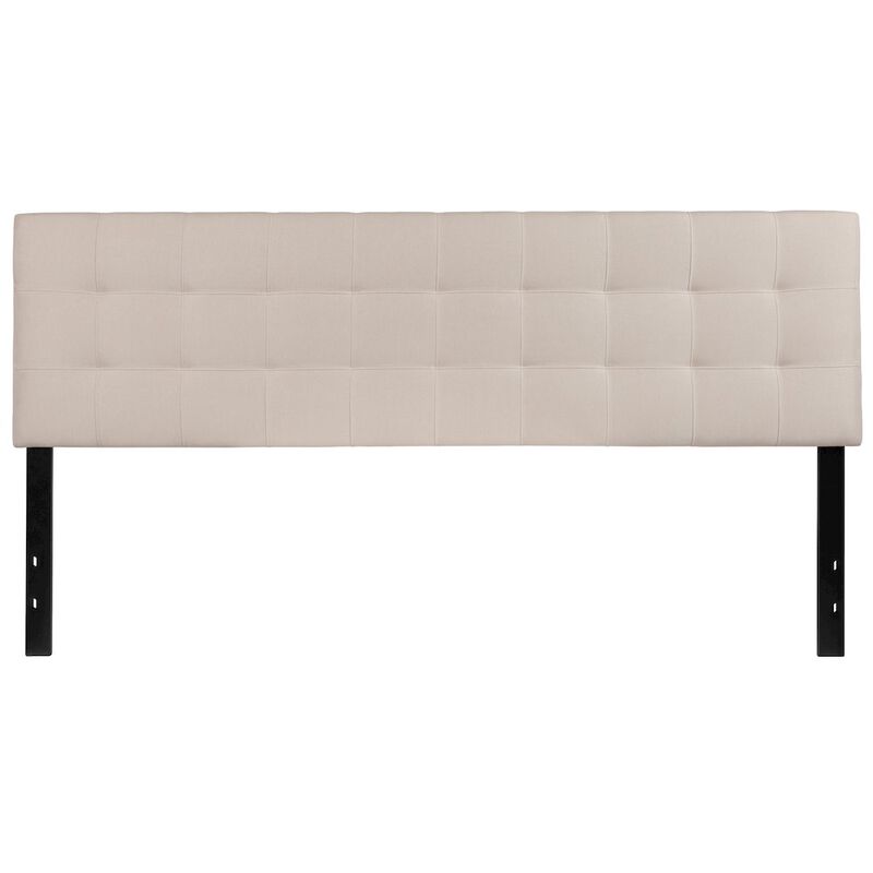 Flash Furniture Tufted Upholstered King Size Headboard in Beige Fabric image number 0