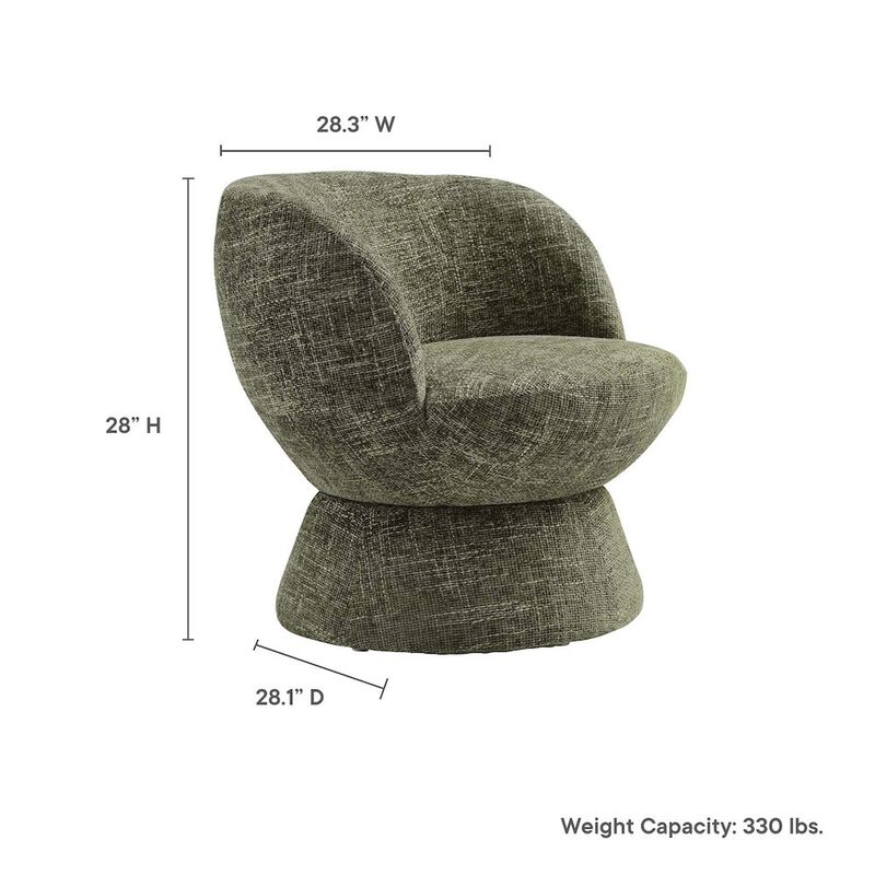 Vesta Chenille Fabric Upholstered Swivel Chair image number 1