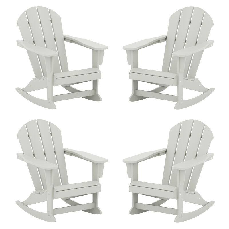 WestinTrends Outdoor Rocking Poly Adirondack Chair (Set Of 4)