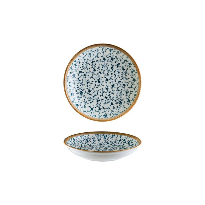 Calif dia.8" h:1.5" 17 oz. Round Decorated Vitrified Bowl (Set of 4)