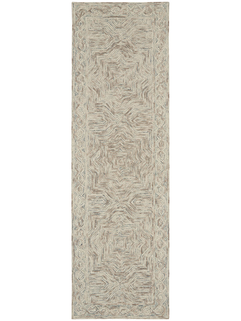 Interlock ITL03 Blue/Ivory 2'3" x 7'6" Rug image number 0