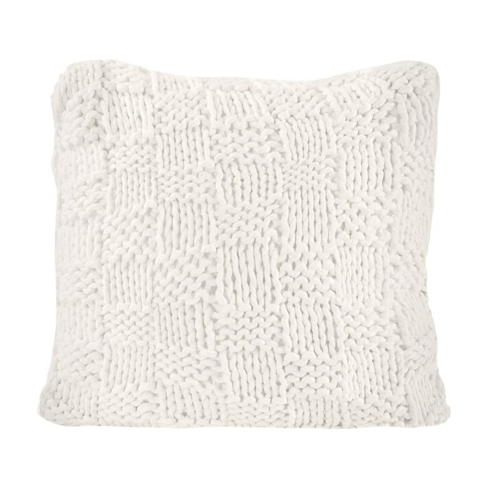 Chess Knit Natural Euro Pillow