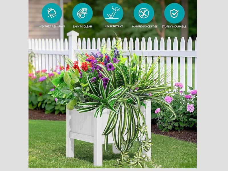 14 Bundle Lavender Artificial Flower Stems UV Resistant Outdoor Window Box Decor image number 1