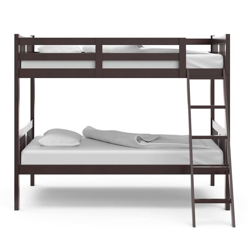 Storkcraft Caribou Twin-over-Twin Bunk Bed (Espresso)