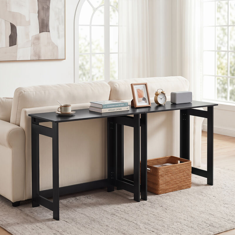 Narrow Folding Console Table with Collapsible Legs for Small Spaces image number 4