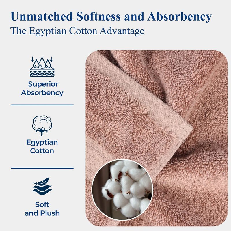 Egyptian Cotton Plush Bath Sheet Set of 2, Soft Absorbent Towels image number 3