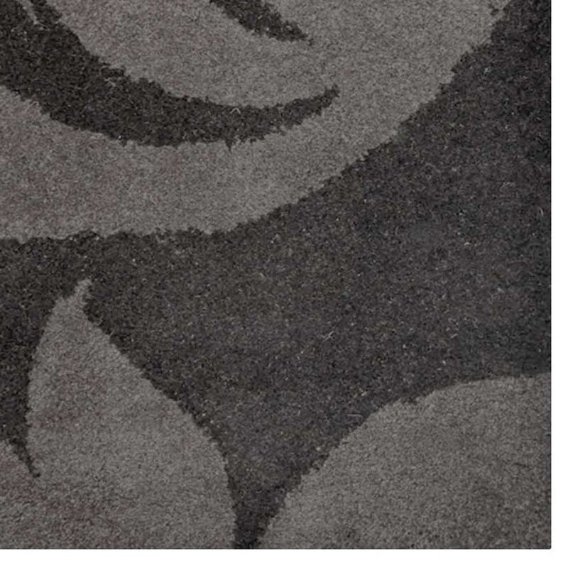 RUGSOTIC CARPETS HAND TUFTED WOOL ECO-FRIENDLY AREA RUGS  - 5'x8', Rectangle Shape, Black & Gray, Floral Modern Design, High Pile Thick Handmade Area Rugs for Living Room, Bed Room (K00203)