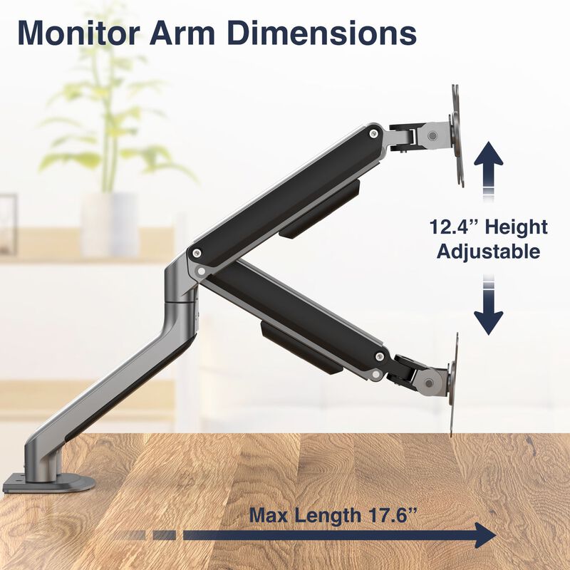 Desky Dual Spring Eco Monitor Arm image number 3