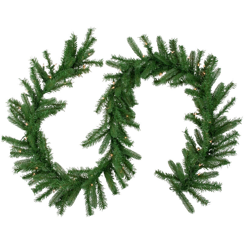9' x 10" Pre-Lit Sierra Noble Fir Artificial Christmas Garland  Clear Lights image number 0
