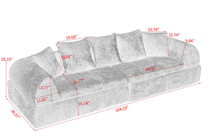 Zappor Cloud Modular Sectional Sofa image number 9