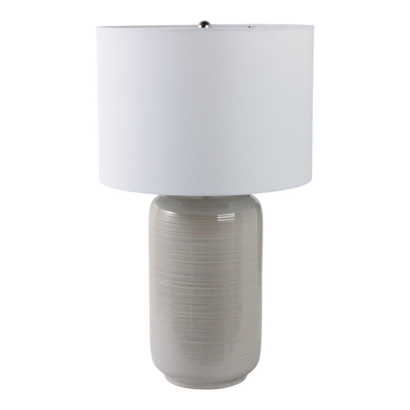 26" Ceramic Table Lamp, Beige image number 0