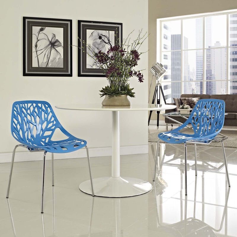 Stencil Dining Side Chair Plastic Set of 2 image number 4