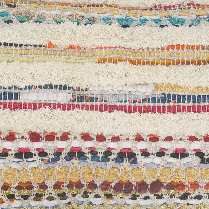 100% Cotton Striped Zippered Pillow &ndash; Decorative Cushion for Sofa, Bed, or Chair