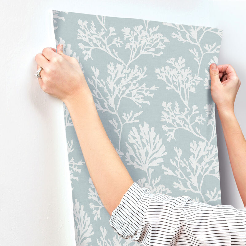 Tortuga Sky Blue Coral Wallpaper (Double Roll) image number 2