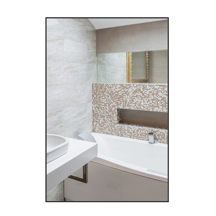 ELEMENT ACE Modern Aluminum Framed Wall Mirror for Versatile Room Decoration and Functional Home Use
