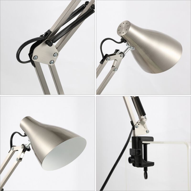 Odile Classic Industrial Adjustable Articulated Clamp On LED Task Lamp