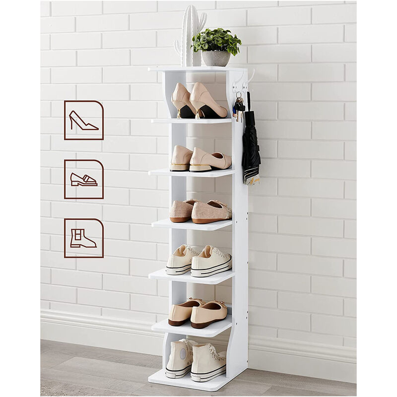 Wood Shoe Rack - 6-Tier Slim Shoe Storage Rack for Stylish Organization