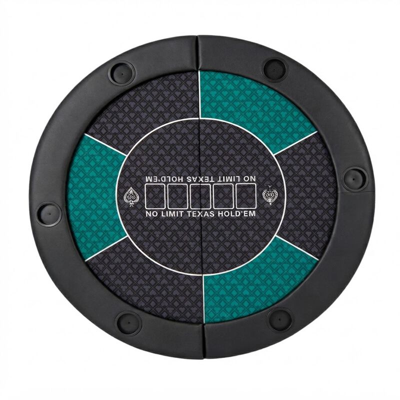 6 Player Portable Poker Game Mat Foldable Table Top for Home-Green image number 0