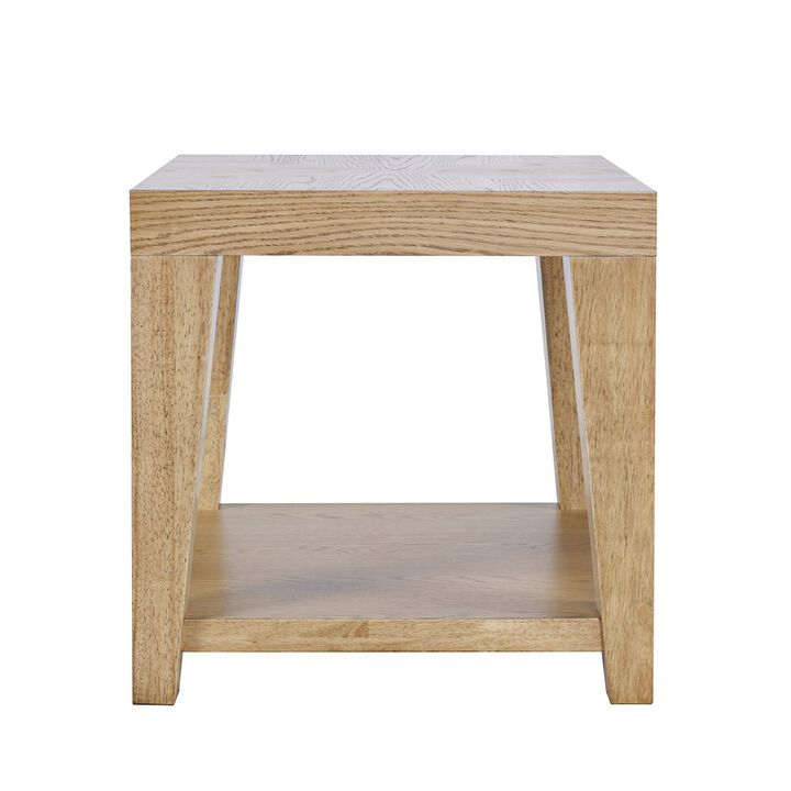 Jofran Laurel Creek Modern Contemporary 24 Square End Table with Open Shelf