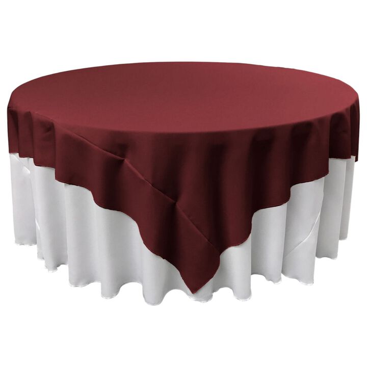 90-Inch Round Table Cover in Polyester Poplin for Home or Event Use