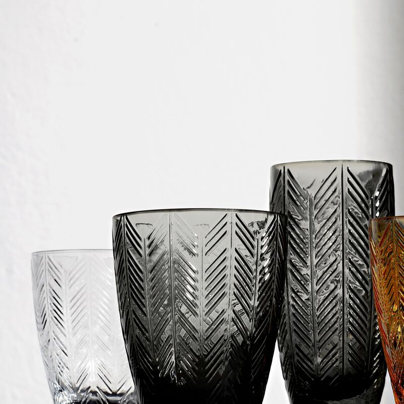 Wine Glasses ZIG ZAG GLASS Transparent Set of 6, diam. 3.23", H 3.74" image number 2