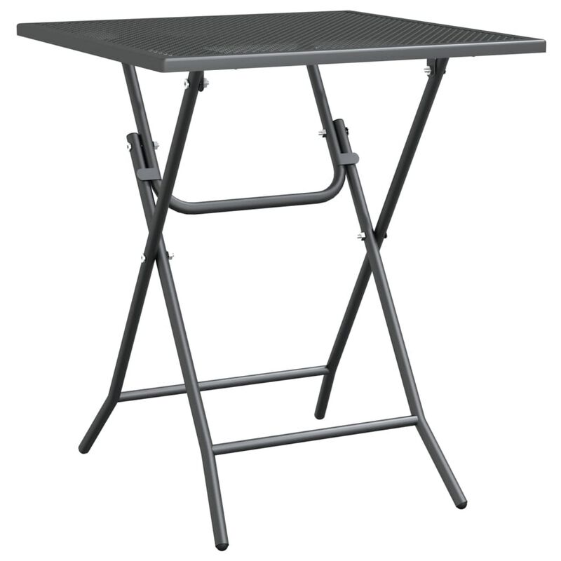Zofi Outdoor Dining Breakfast Bistro Table, Foldable Mesh Top, Gray