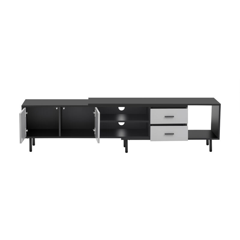 Merax Modern TV Stand for 80'' TV with 2 Doors