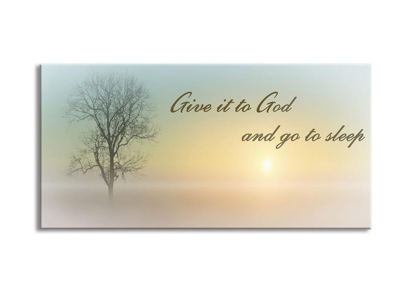 Waterproof Quote Wall Art for Bedroom Misty Sunrise Plant Decor 16x32 Framed image number 0