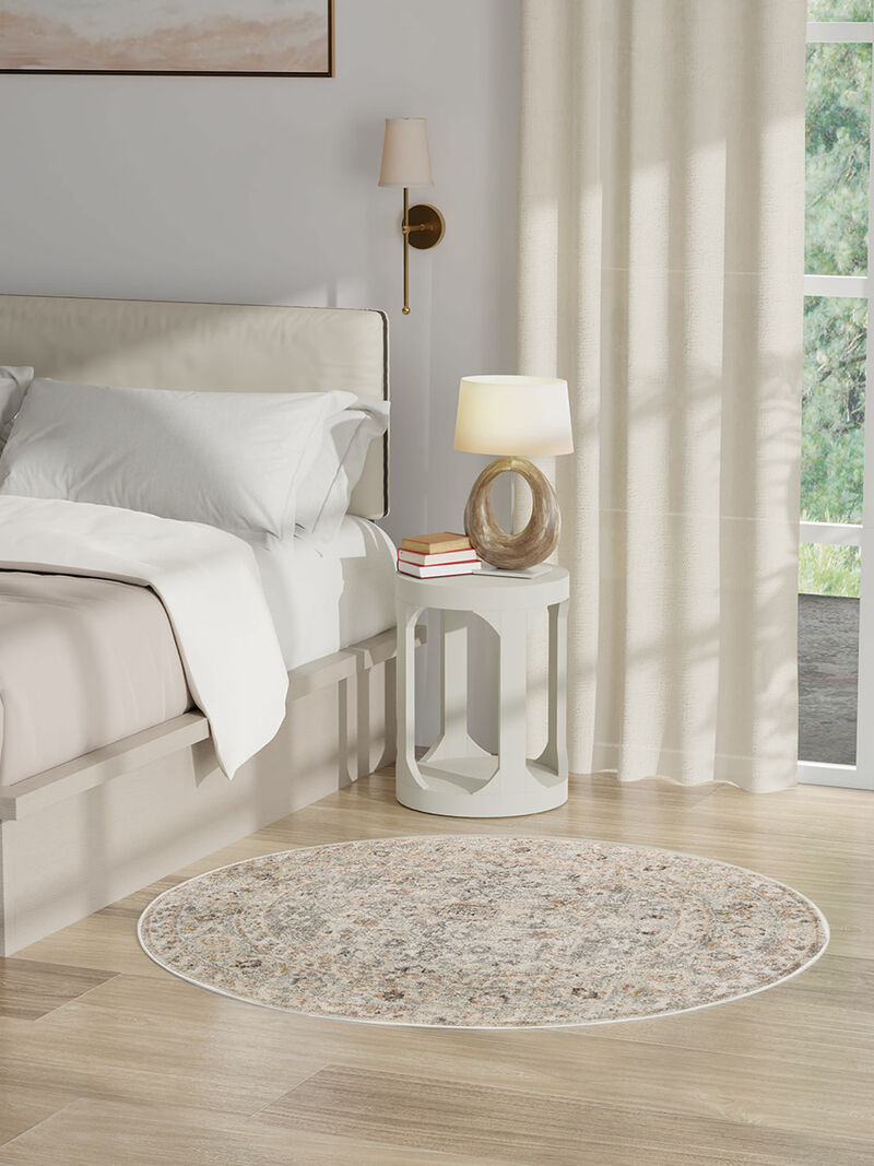 Oushak Home OUS02 Light Gray 4'1" x 5'11" Rug