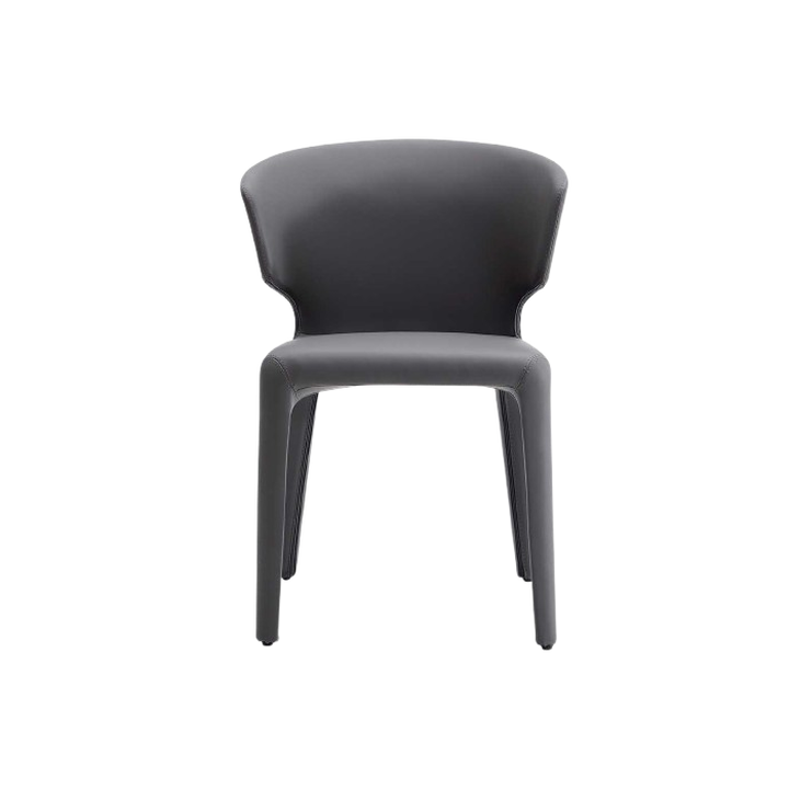 Conrad Gray Leather Dining Chairs (Set of 2)