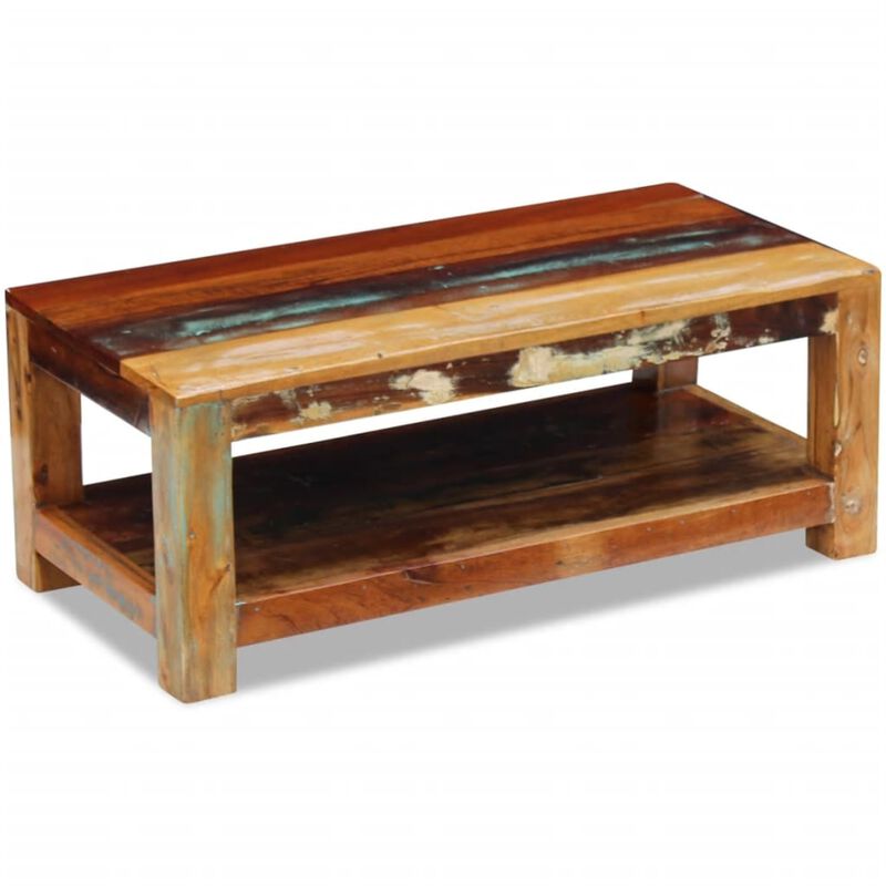 vidaXL Coffee Table Solid Reclaimed Wood 35.4"x17.7"x13.8"