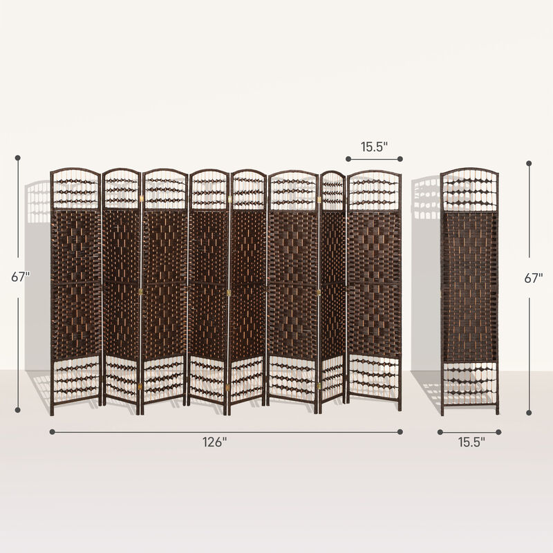Hivvago Compact 8-Panel Folding Privacy Screen for Home and Office image number 2