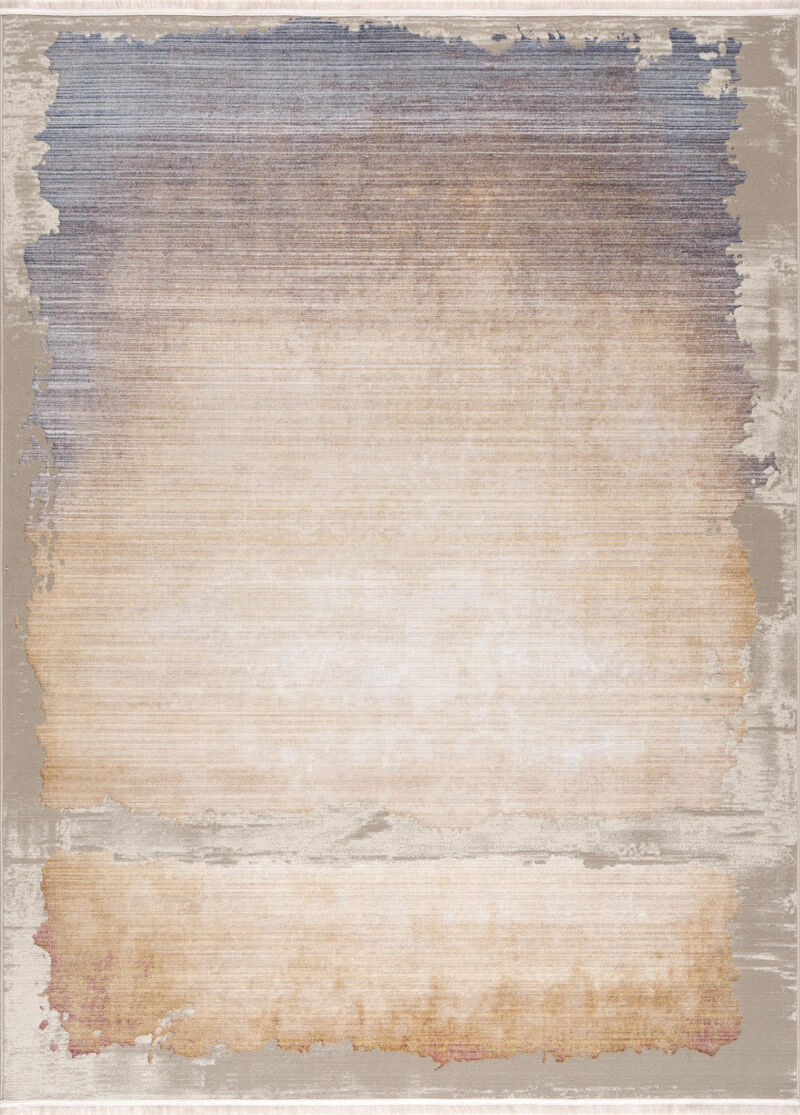 4 x 6 Beige Faded Sunset Area Rug