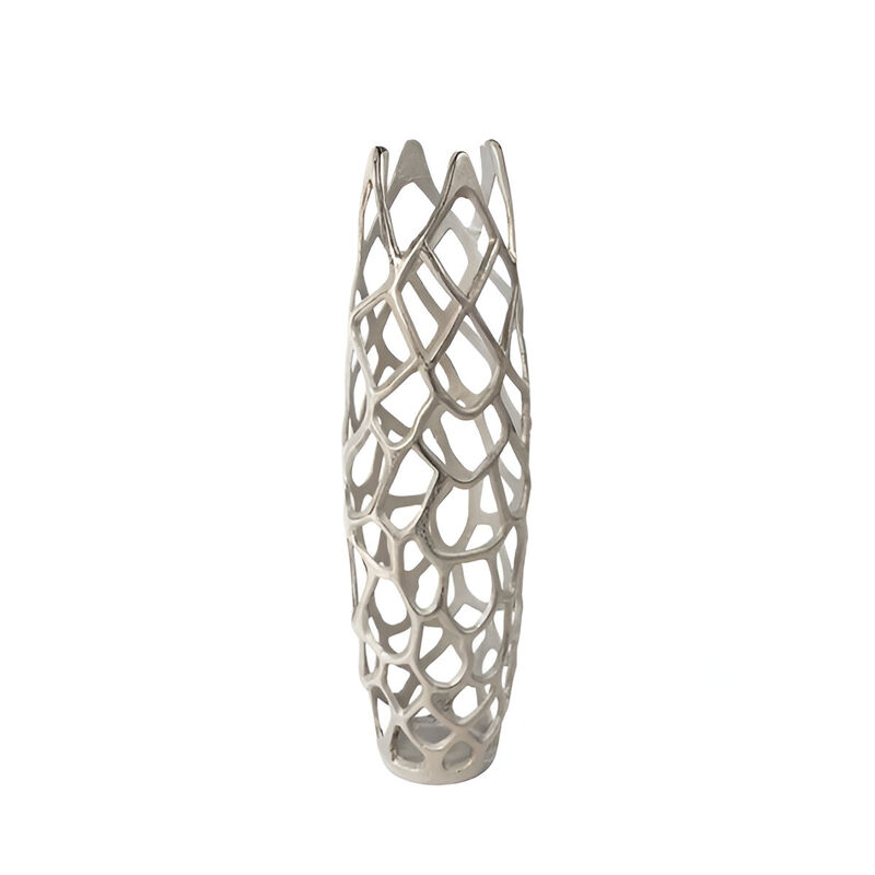 HomeRoots 27" Cylinder Aluminum Floor Vase image number 0