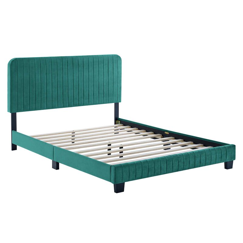 Modway - Celine Channel Tufted Performance Velvet Full Platform Bed image number 2