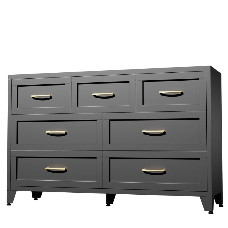 Pelkan 7-Drawer Metal Dresser image number 0