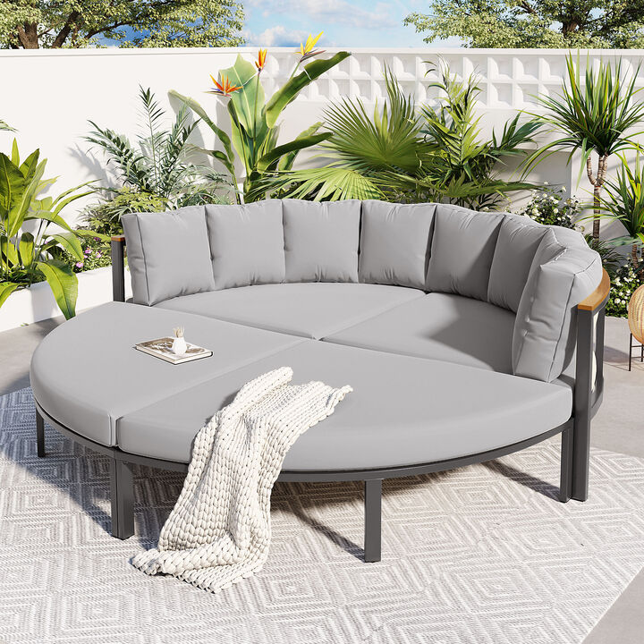 Merax All Weather Outdoor Sectional Sofa with Cushions